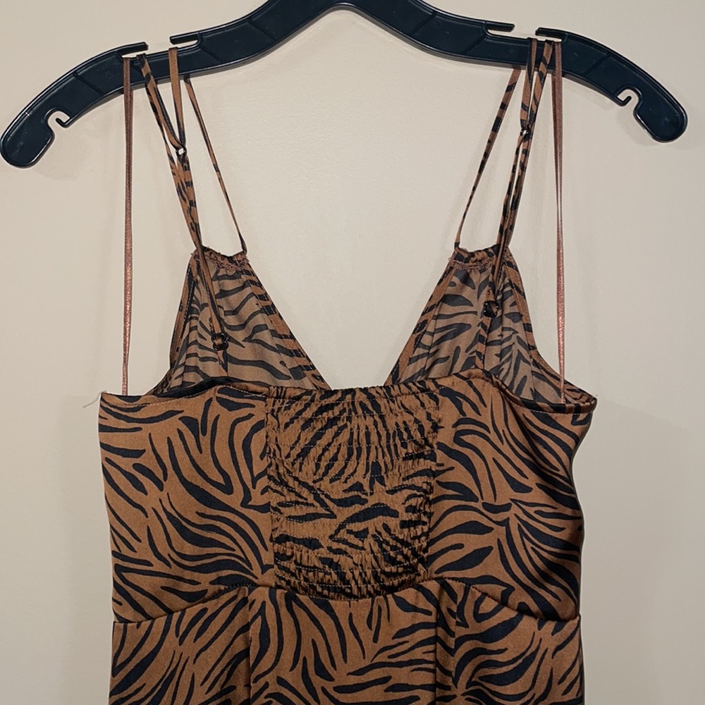 ZARA Satin Animal Print Cut Out XS NWT - Picture 8 of 10